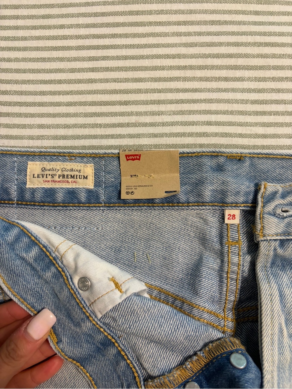 Levi's Light Wash Denim Icon Skirt - Pale Blue